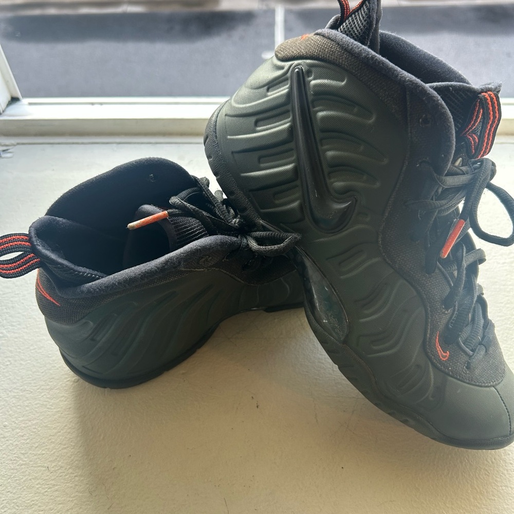 Campsite Black and Orange Athletic High-Top Sneakers